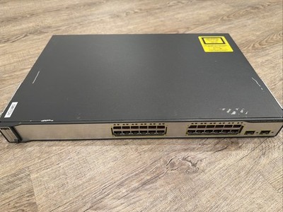Cisco  Catalyst (WS-C3750-24PS-S) 24-Ports Rack-Mountable Switch Managed...