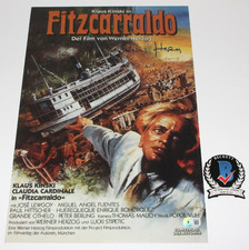 WERNER HERZOG SIGNED 'FITZCARRALDO' 12x18 MOVIE POSTER BECKETT COA KLAUS KINSKI