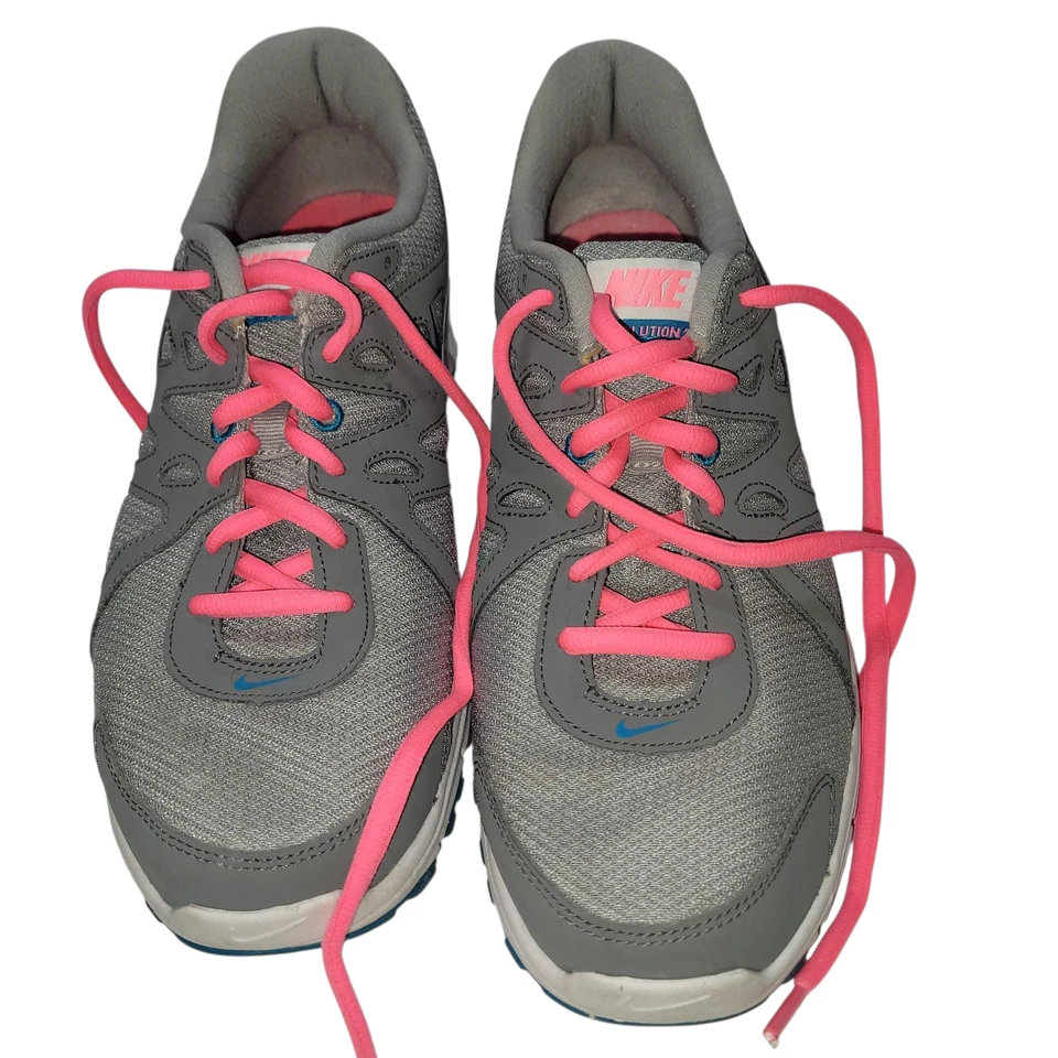 Nike Revolution 2 Zapatos Mujer Talla 11 Gris Rosa Tenis para Correr Zapato de Tenis Foto 4 de 4