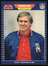 1989 Pro Set #260a Raymond Berry No HOF banner Free Shipping