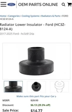 Genuine OEM Ford 2017-2022 Radiator Lower Insulator L/R Lower HC3Z8124A