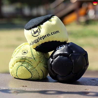 Footbag Hacky Sack 3er Set ? Freestyle ? Handgenäht mit verstärkten Nähten &a