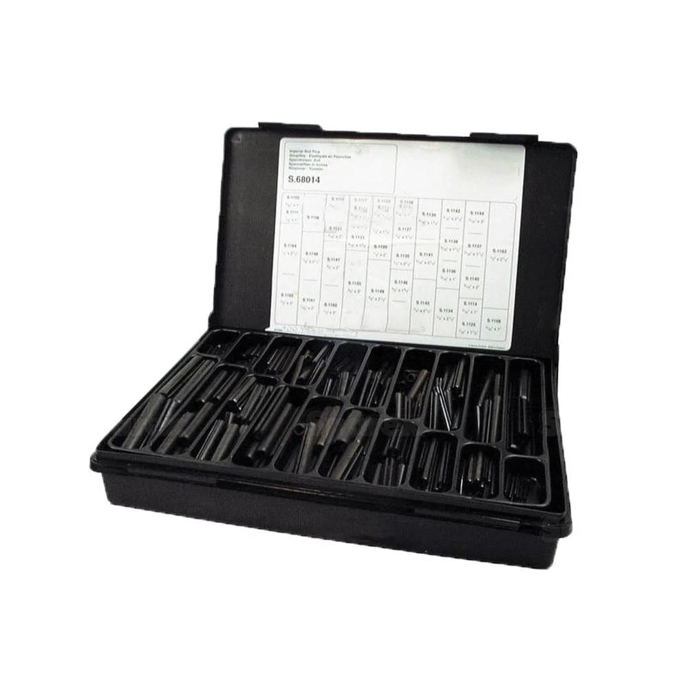 S.68014 Roll Pins - 5/64'' - 1/2'', 346 pcs. (Din: 1481) Compak.