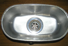 Stainless Steel Bar Sink Oval Shaped Washbasin Previously Installed