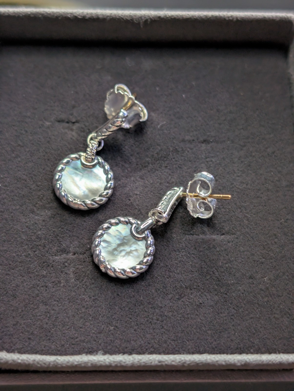 David Yurman Elements Drop Earrings Sterling Silv… - image 9