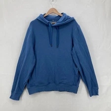 Mack Weldon Hoodie Mens Large Blue Pullover Sweatshirt Drawstring Heavyweight