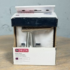 Delta Grail Collection Robe Hook 77135-SS BRILLIANCE STEEL finish NEW SEALED 