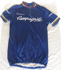 Vtg Pro Campagnolo Cycling Jersey World Champion stripes Tommaso Italy made