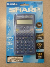 Sharp EL-531VB-BL Scientific Calculator BLUE ADV. 183 FUNCTIONS SCHOOL NEW