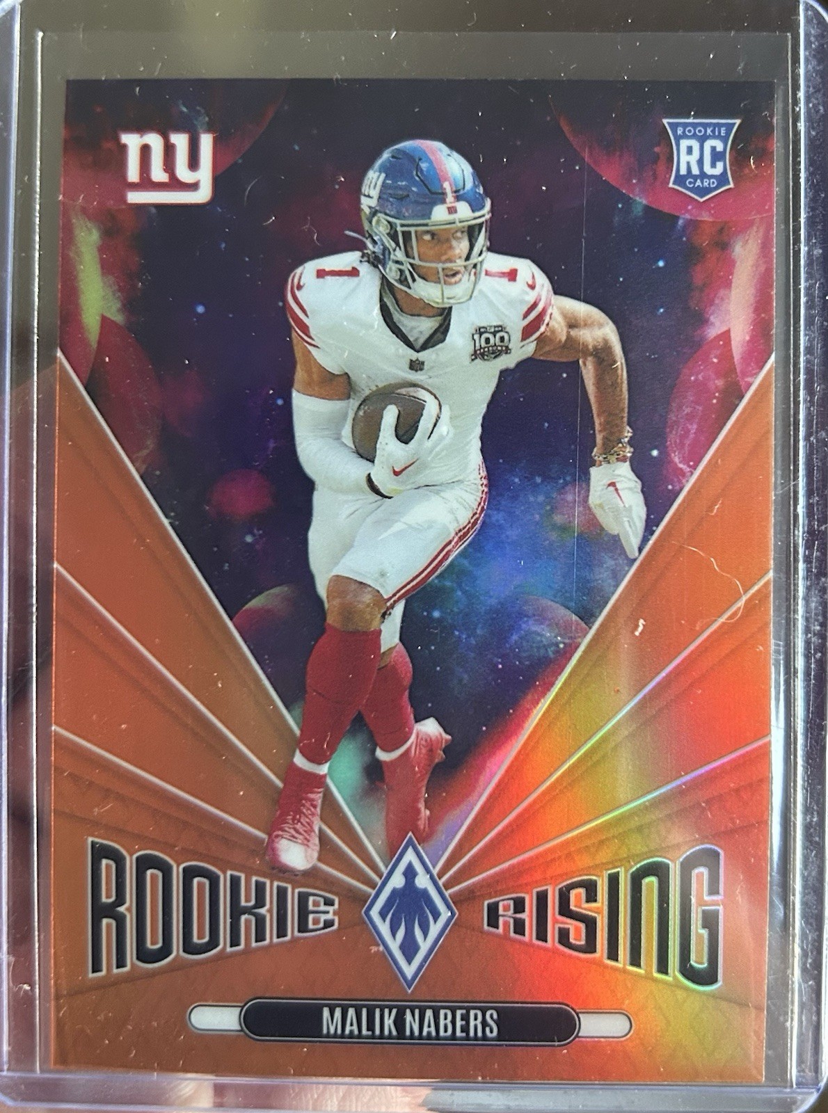 2024 Panini Phoenix Malik Nabers Orange Rookie Rising Prizm Giants Mint 💎 🔥