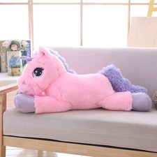 Lanmore 24" Big Unicorn Stuffed Animal, Giant Animal Plush Pillow 24 in, Pink