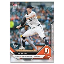 Troy Melton Call-Up 1st Win 2025 MLB Topps NOW Card 477 