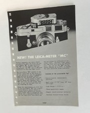 Leica Sales Brochures with Prices: Leica IIIg, Leica-Meter MC, Prado SM 300