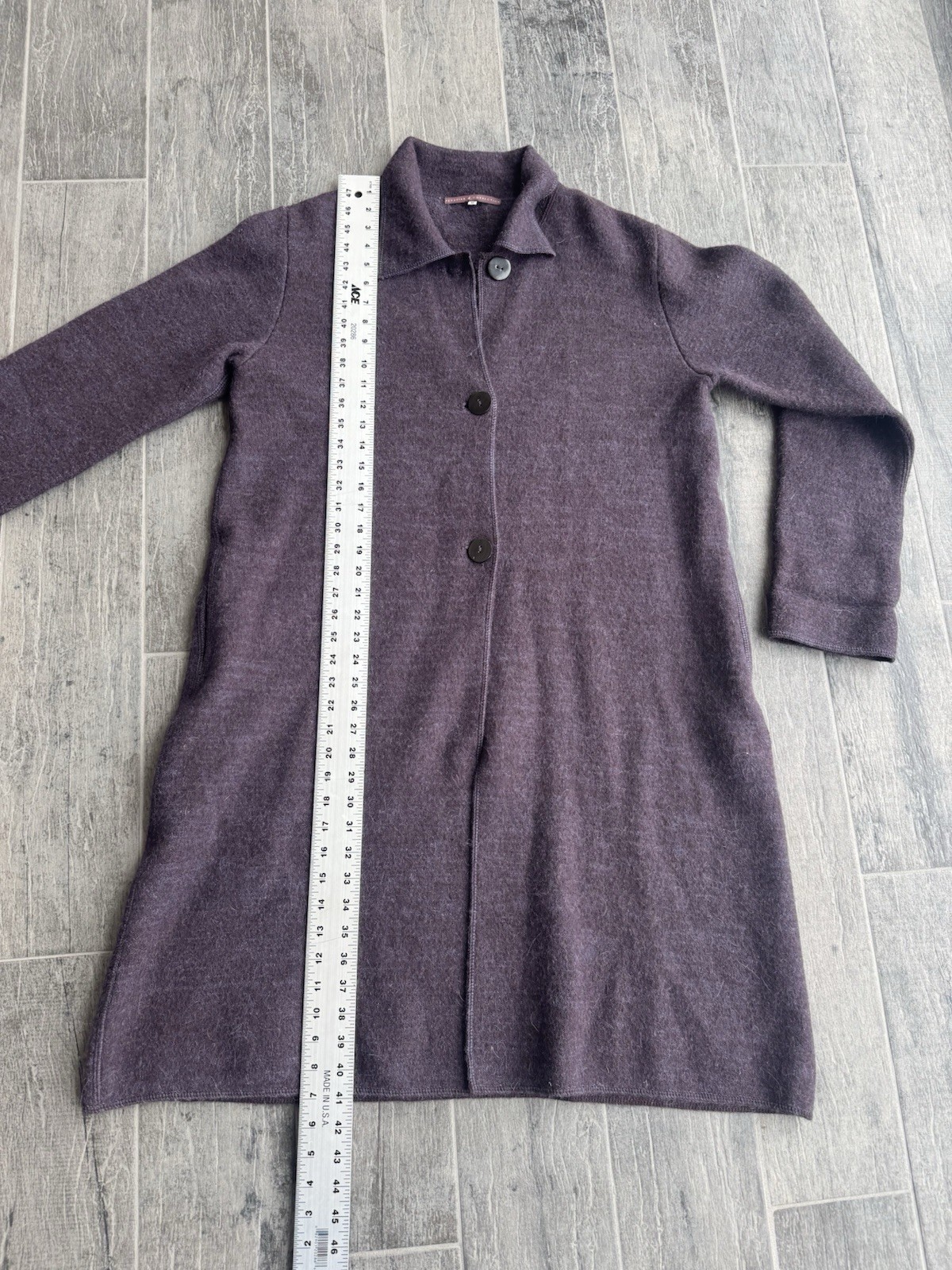 Peruvian Connection Long Duster Sweater Deep Eggp… - image 4