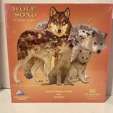 Wolf Shaped Puzzle 1000pc NEW Sealed Sunsout