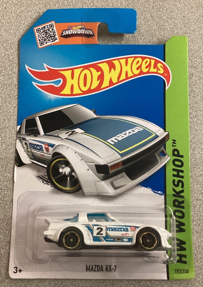 Hot Wheels 2015 HW Workshop Mazda RX-7 193/250, White