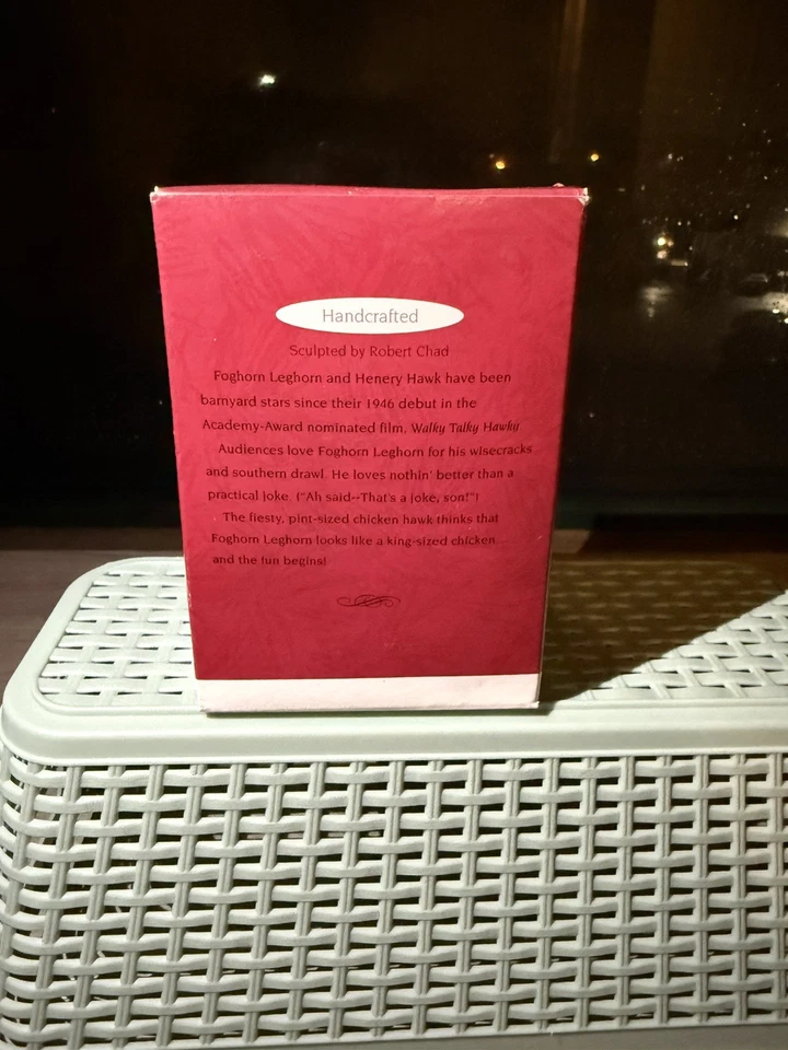 Hallmark Keepsake Ornament Looney Tunes Foghorn Leghorn and Henery Hawk 1996 NEW - Image 4 of 4