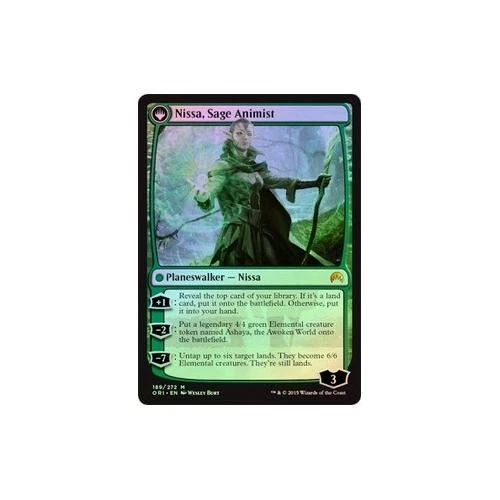 MTG FOIL Nissa, Vastwood Seer Nissa Sage Animist Prerelease Magic Origins - Image 2 of 2