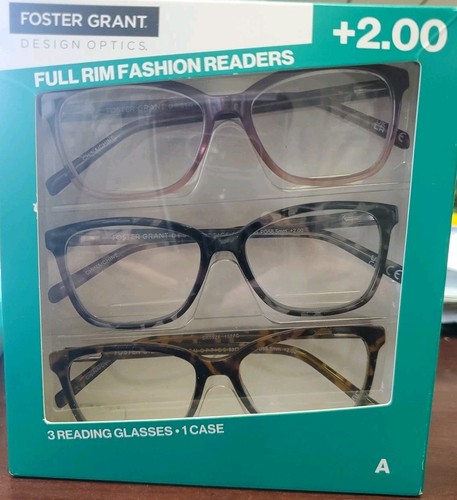 Foster Grant Spare Pair Reading Glasses 6 Pair Full Rim Fashion +2.00 - Picture 2 of 3