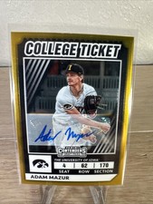 Adam Mazur Gold College Ticket AUTO SP #'d /99 2022 Panini Elite Extra Baseball