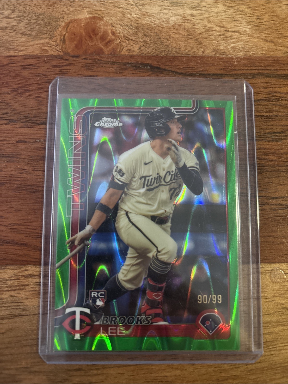 2025 Topps Chrome - Brooks Lee #234 Green RayWave Refractor /99 (RC)