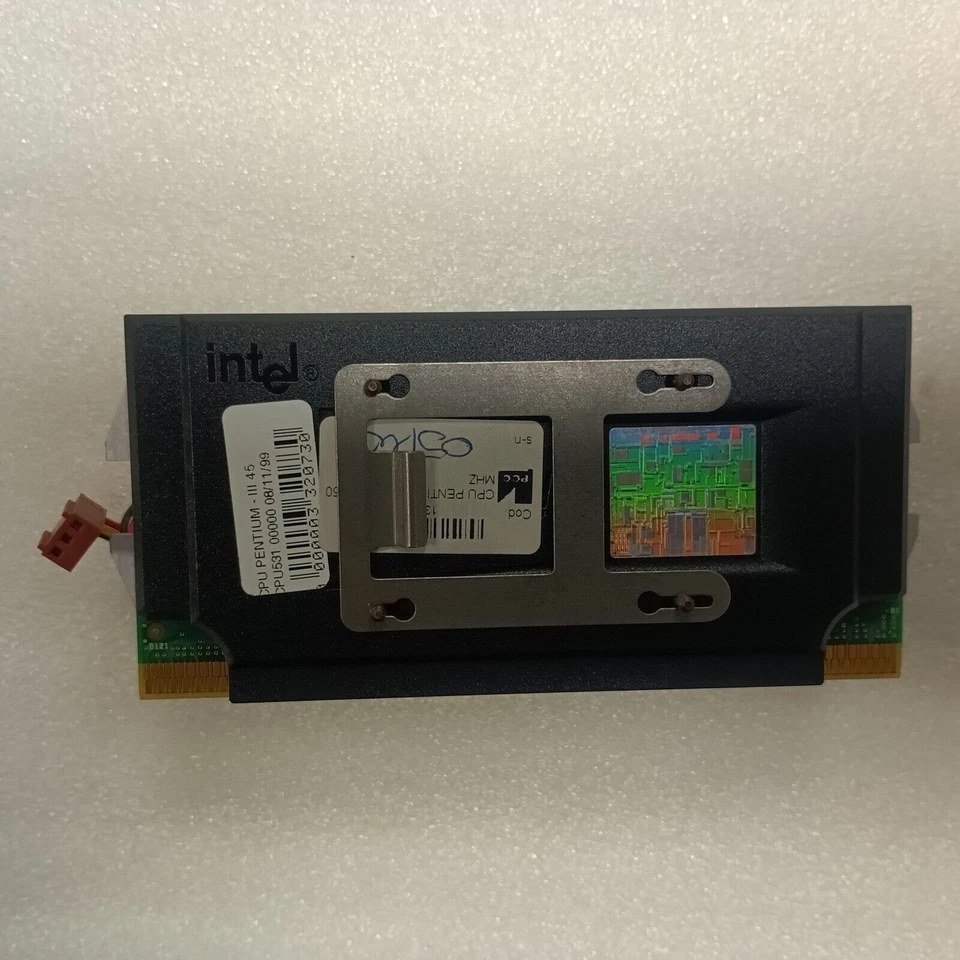 Processore CPU vintage Intel Pentium 3 III 450MHz SL35D Slot 1 (Sped.Veloce) - Immagine 2 di 2