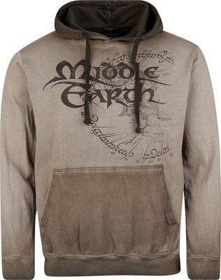 Der Herr der Ringe Kapuzenpullover Herren Middle Earth grau S