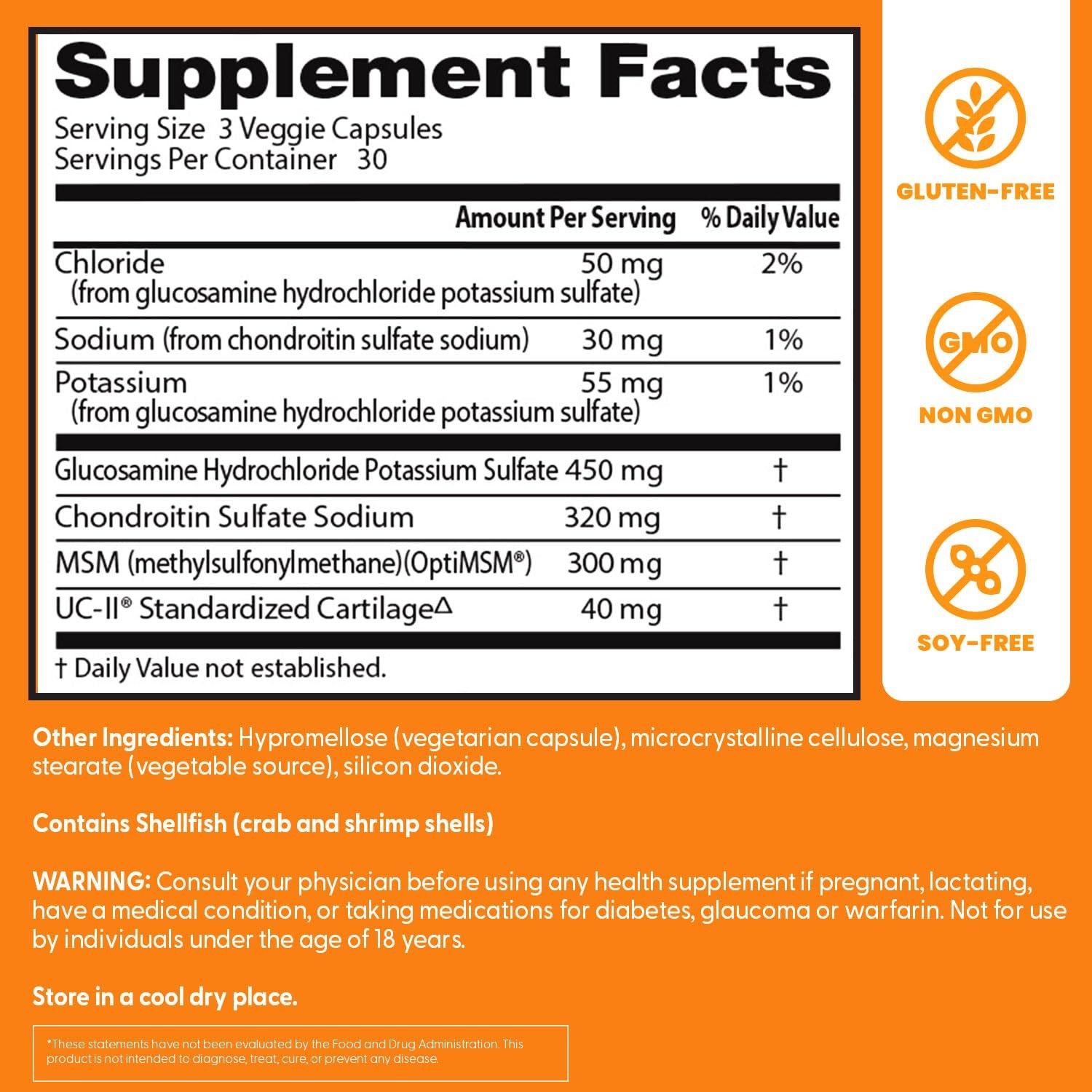 Doctor's Best Glucosamine Chondroitin Msm Uc Ii Joint Support Supplement 90 C...