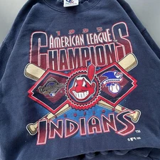 Reprint Cleveland Indians Sweatshirt basic black Reprint Graphic baseball HN0329