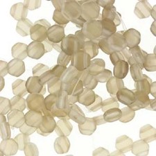 Czech Glass Honeycomb 6 mm 2-Hole Beads 00030-22901M Crystal Clarit Matte 30 pcs