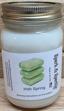 Irish Spring Soy candle. 16oz Jar, 8oz Tin, 3...