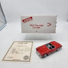 Danbury Mint 1:24 1962 Chevrolet Corvette Convertible Roman Red w/ Box & Title