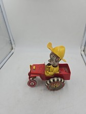 Vintage Marx Toys Tin Litho Wind Up Smokey Sam Fire Chief Truck Whoopie Car