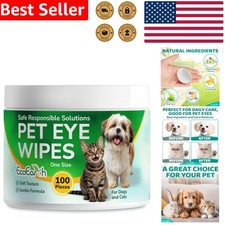 Dog Eye Cleaning Pads 100 Count Soft Tear Stain Removal Wipes for Puppy Cats