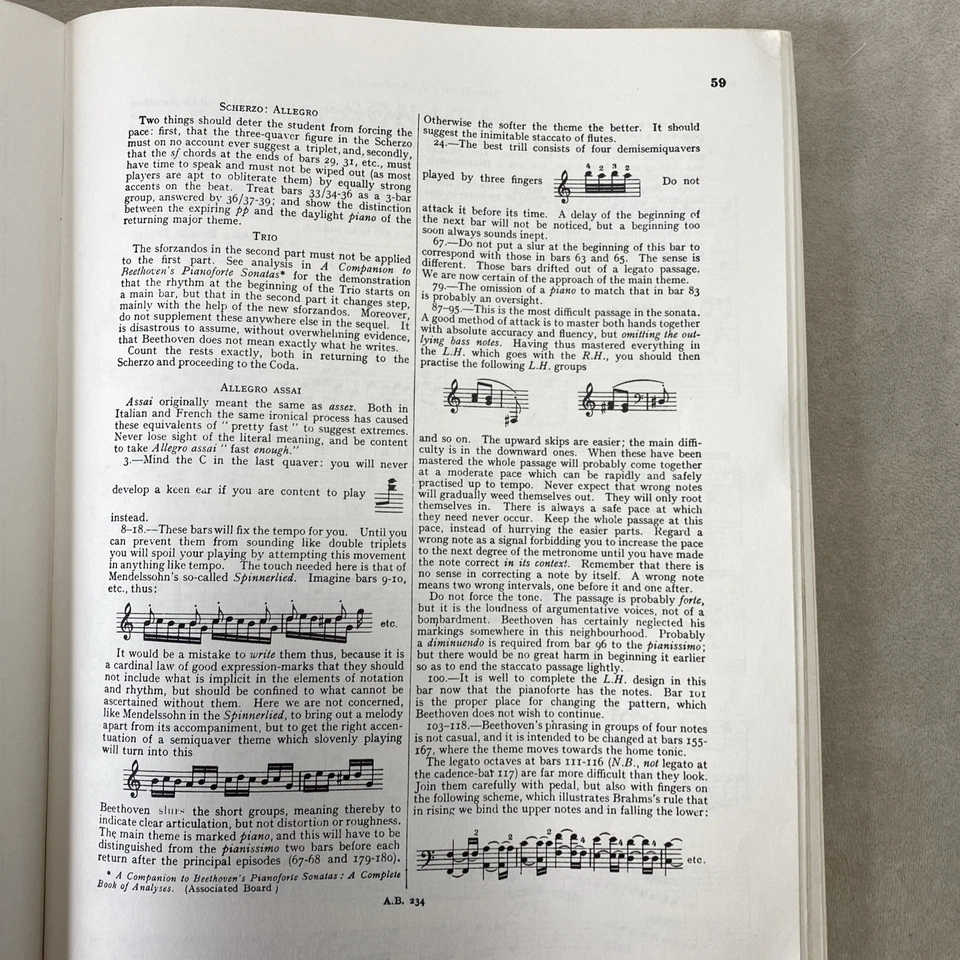 Sonatas Beethoven para pianoforte Vol 1 edición de tablero asociada edición por H Craxton Foto 4 de 4