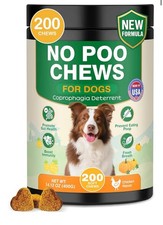 Nexzl No Poo Chews Dogs-Coprophagia Stool Eating Deterrent Stop Eating Poo 200ct