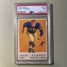 1959 Topps #116 Jerry Kramer Rookie PSA 7 RC Green Bay Packers