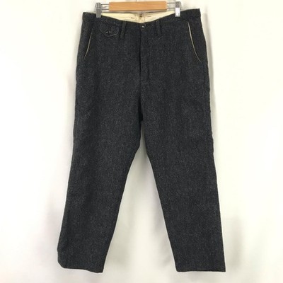 Made in Japan Still by Hand Wollhose 46 Herren Schwarz Schrittlänge 65 cm