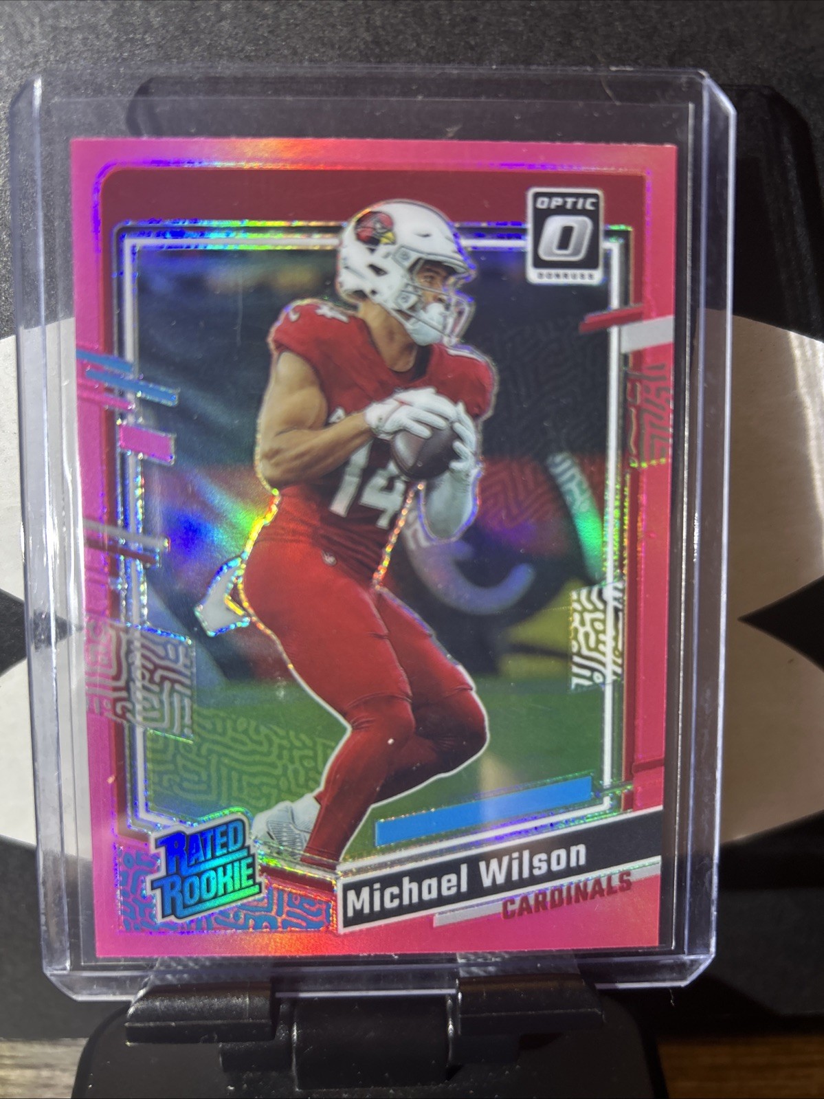 2023 Panini Donruss Optic - Rated Rookie Michael Wilson #204 Pink Prizm (RC)