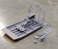 3D Printed 1/25 Swamp Boat Airboat Full Model...