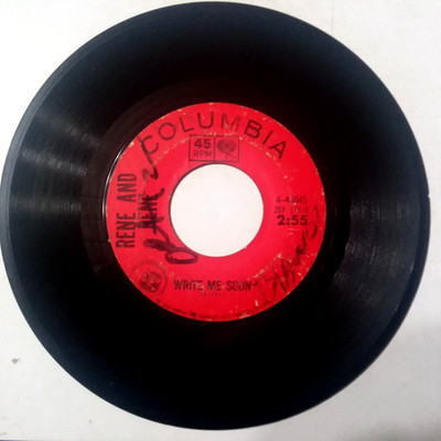 RENE AND RENE - Write Me Soon / Angelito-Vinyl 45rpm 1964 Columbia 4-43045