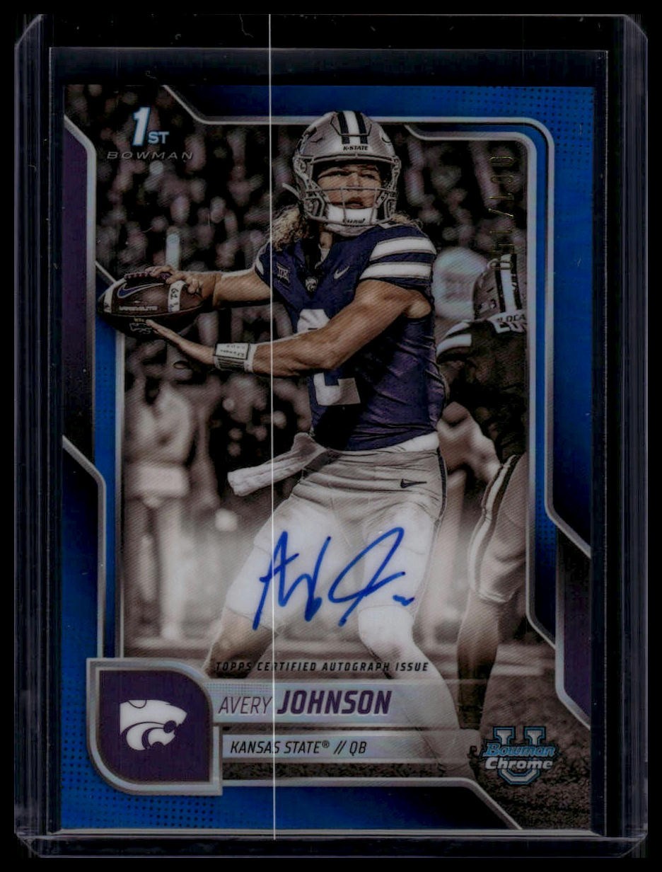 Auto 2025 Bowman U Chrome #BCA-AJ Avery Johnson Autographs Blue Refractor /150