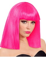 Showgirl PerüCke Roxy Pink Als KostüMzubehöR FüR Halloween Und Fasching