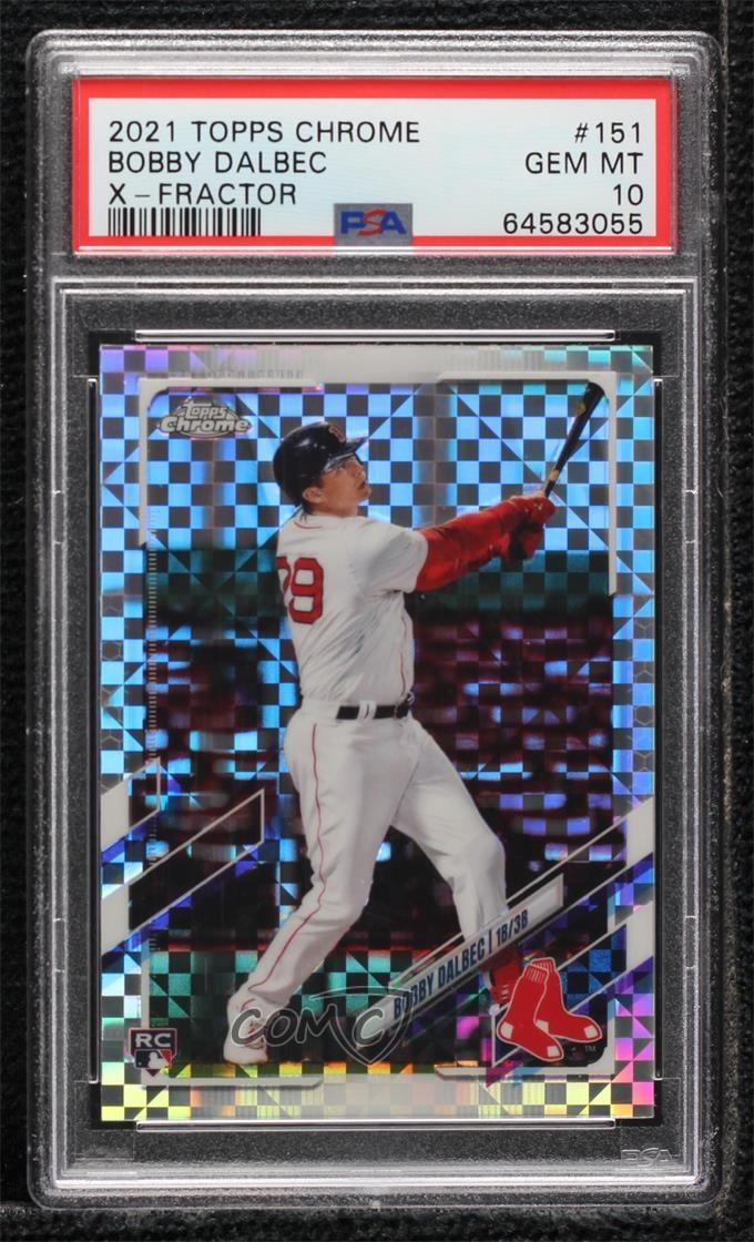2021 Topps Chrome X-Fractor Bobby Dalbec #151 PSA 10 GEM MT Rookie RC 0v2l