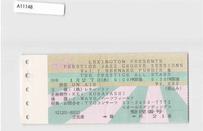 【G】BNチケット Bernard Purdie Japan Tour 1993 Tokyo Concert ticket stub[A11148