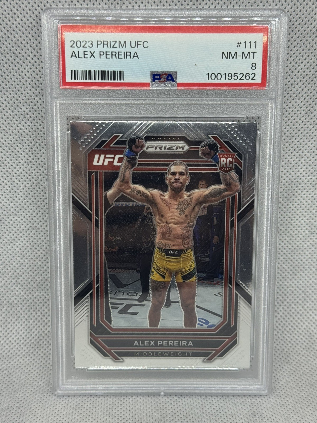 2023 PANINI PRIZM UFC #111 ALEX PEREIRA PSA 8