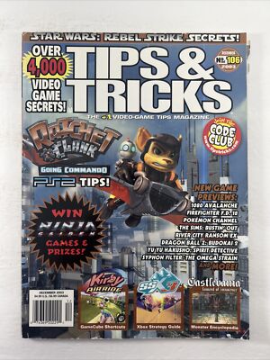 TIPS & TRICKS MAGAZINE DECEMBER 2003 #106 RATCHET & CLANK GOING COMMANDO