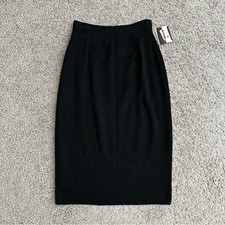 Falda Rodier Kasha negra tejida mezcla lana para mujer 4