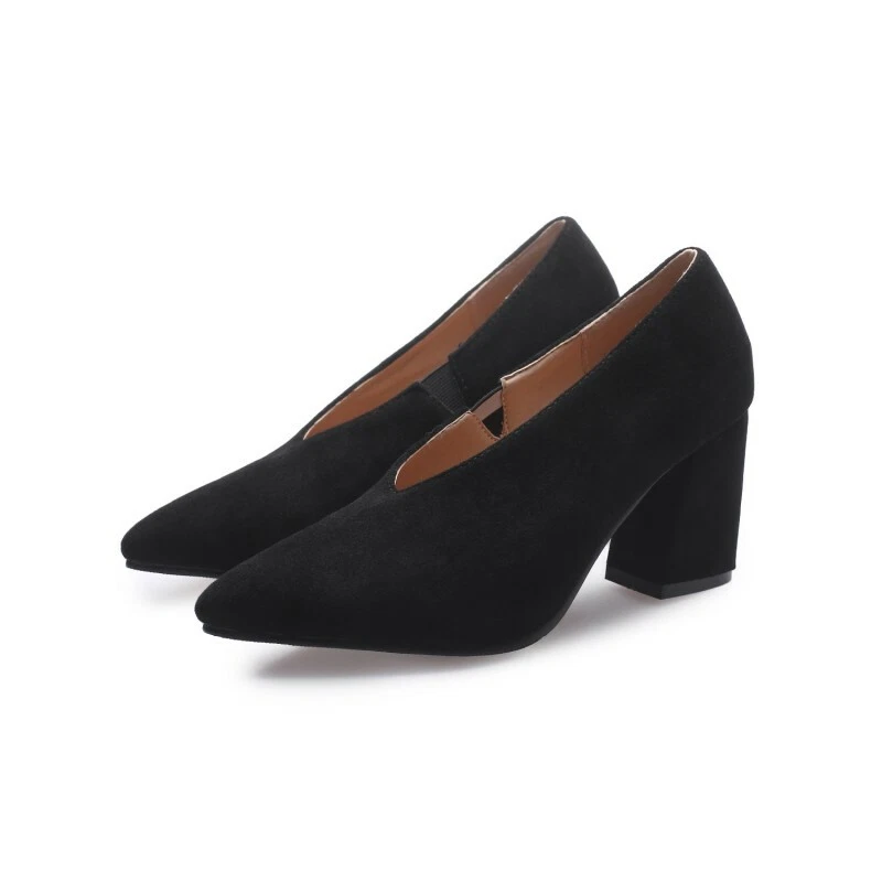 Update more than 155 v cut shoes block heel esthdonghoadian