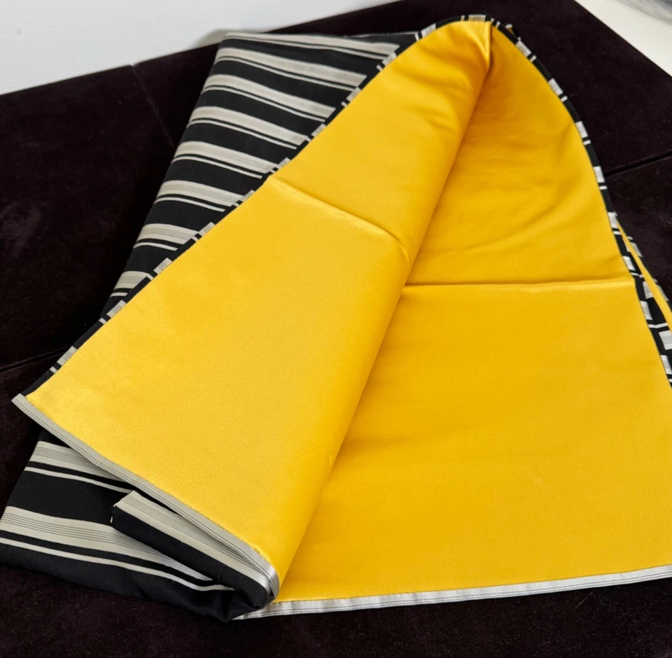 Estola de noche de seda negra y plateada vintage chal Van Lear Couture VV209C Foto 4 de 4